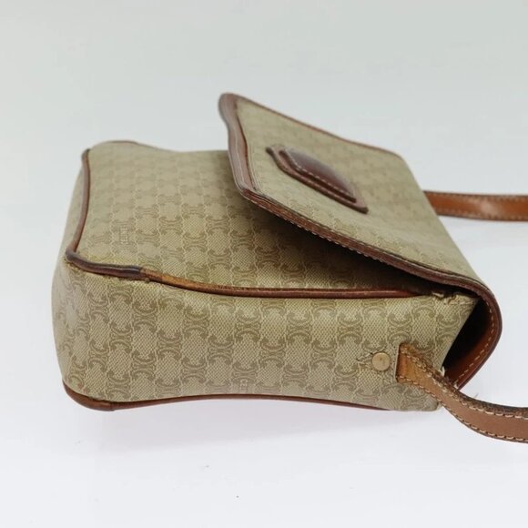 CELINE Macadam Canvas Shoulder Bag PVC Beige Auth - Picture 1 of 16